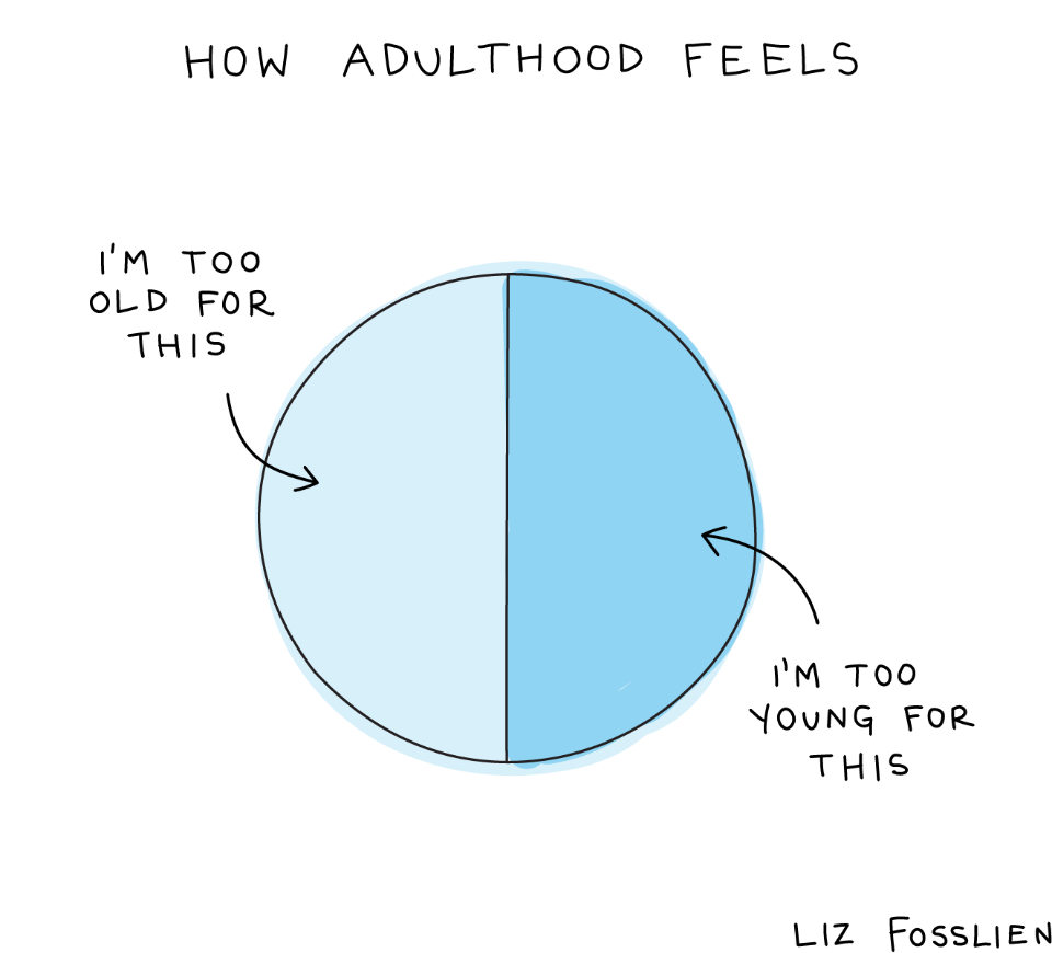 How adulthood feels illustration